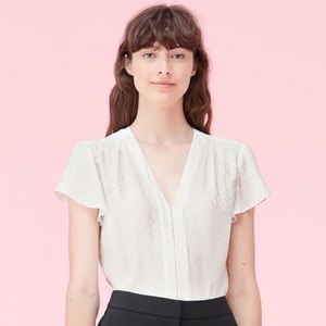 [Rebecca Taylor] Cheetah Jacquard V-Neck